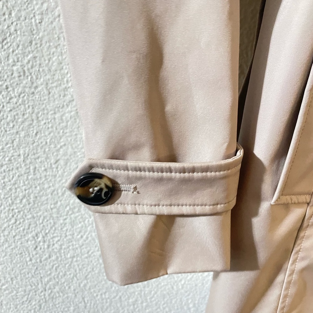 Covington Women’s Khaki Trench Coat Size Small – Belted Double Breasted Jacket - Picture 6 of 7